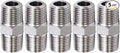 3/8" Male to 3/8" Male NPT Hex Nipple 304 Stainless Steel Threaded Pipe Fittings by JoyTube