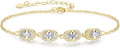 Birthstone Bracelets for Women, Gold Trendy Dainty Link Bracelet Jewelry Birthday Christmas Day Gifts for Women Girlfriend Friend Her Mom Wife