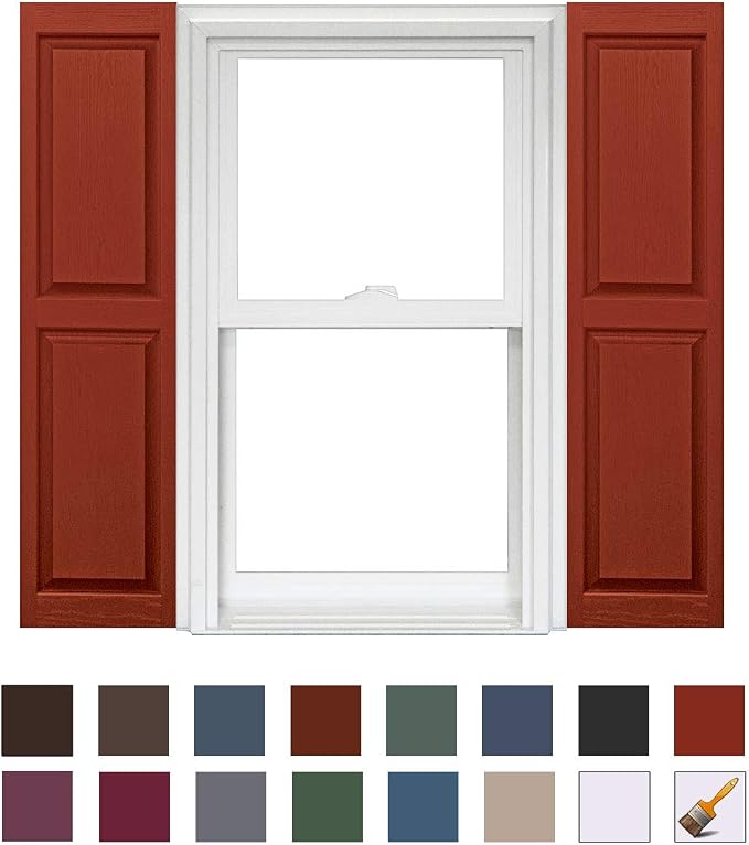 Polaris Homeside Raised Panel Vinyl Shutters 14-1/2in. x 31in. - Image 2