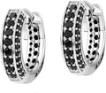 TOPGRILLZ Iced Out Hoop Earrings Cubic Zirconia Huggie Cartilage Cuff Hypoallergenic 14K Gold Plated Luxury Fashion Round Circle Earrings For Men Women