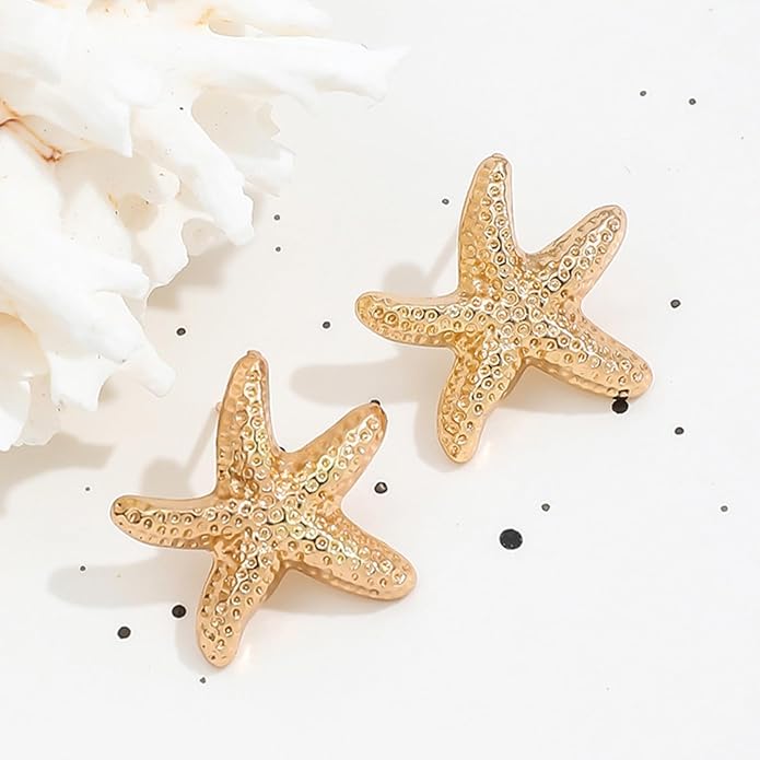 Seashell Starfish Earrings Beach Jewelry for Women Pearl Drop Shell Earrings Ocean Beachy Fashion Accessories Womens Summer Outfits 2026 Tropical Vacation Outfits Beach Vacation Clothes Dresses
