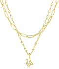 adoyi Valentines Day Gifts for Women Hers Dainty 14K Gold Plated Heart Initial Necklaces Layered Letter A-Z Pendant Necklace Stack Trendy Jewelry Birthday Valentines Day Gifts for Women Jewelry