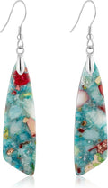 SELOVO Jasper Stone Earrings for Women Trendy Dangle Earrings Fishhook Drop Earrings