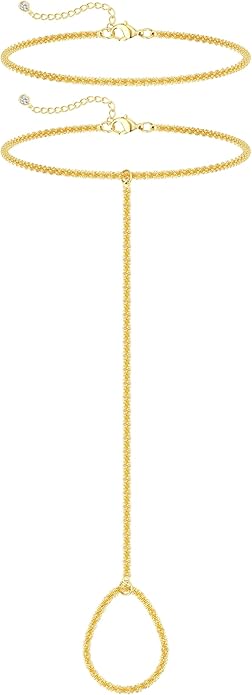 Foxgirl Gold Ankle Bracelets for Women 14K Gold Plated/Silver Anklets for Women Waterproof Minimalist Cuban Link Anklets Set Dainty Layered Ankle Bracelets Anklets for Women Gold Anklet Jewelry Gifts