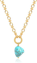 Aobei Pearl 18K Gold Plated Moon Star Lion Evil Eye Love Heart Cross Pendant Necklace Medallion Paperclip Chian Choker Layering Jewery for Women