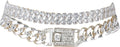 14K Gold Anklets for Women Waterproof Rhinestone Ankle Bracelet Layered Cuban Link Chain Diamond Anklet Beach Jewelry for Women