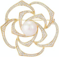 Flower Brooch for Women Rhinestone Flower Brooch Pins Floral Brooches Jewelry Gift for Mom Wife