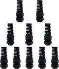 10Pcs NPT 3/8" IP68 Waterproof Cable Gland Flex Spiral Strain Relief Black by LeMotech