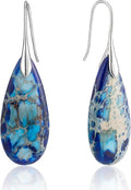 SELOVO Stone Fishhook Dangle Drop Earrings Statement Earrings for Women Stone