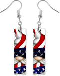 Earrings Handmade Bar Wood Earrings Light Weight Printed Image Dangle Earring Jewelry