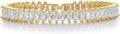14K Gold Filled Tennis Bracelet for Women- Classic Gold Bracelet for Women, Oval Stone Cut Bracelet Valentines, Mothers, Christmas Jewelry Gift for Women