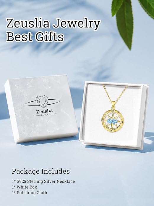 Valentine's Day Gifts for Wife 925 Sterling Silver Double Birthstone Pendant Necklaces I Love You for Always and Forever Necklace Anniversary Birthday Gifts for Wife Girlfriend Mom Her