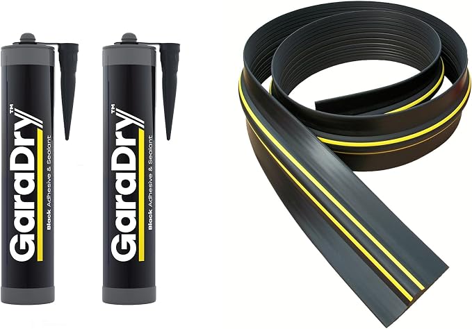 ¾” High Garage Door Threshold Seal Kit 18'3" Length | Flexible PVC | Complete by GaraDry