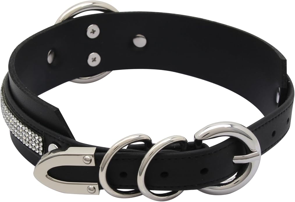 Lookook Fashion O-Ring Faux Leather Choker Necklaces Collar For Womens