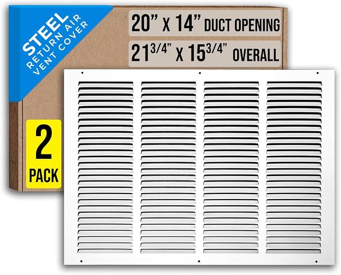 Fits 20x14 Duct Opening | Steel Return Air Grille by Handua | Vent Cover Grill by Handua