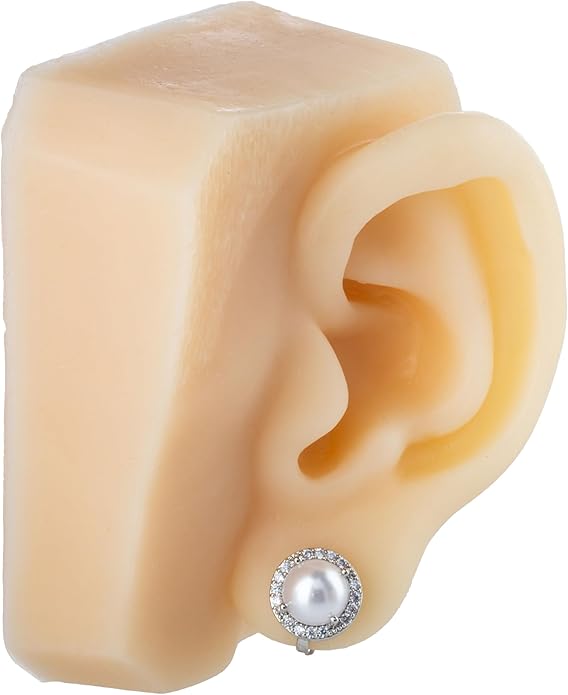 Aloha Earrings Round Halo Crystal Clip On Stud Earrings