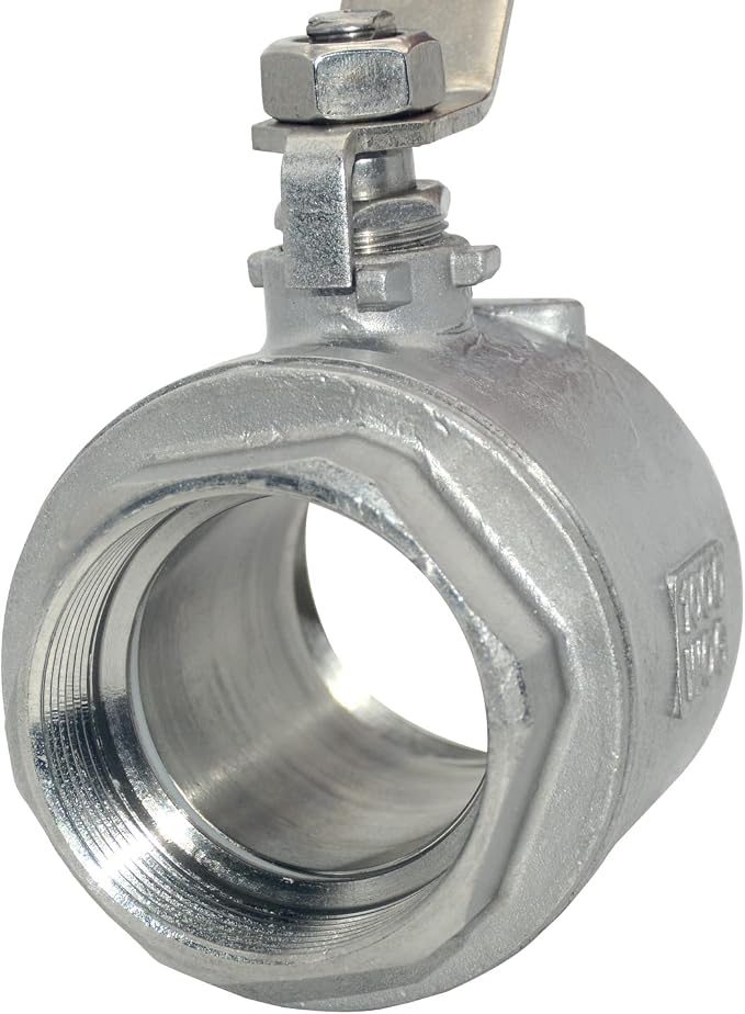 2Pcs 316 Stainless Steel 1.5" Full Port Ball Valve - Image 6