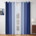 HOMEIDEAS Navy Blue Ombre Blackout Curtains, 52 X 96 Inch Length Gradient Color by HOMEIDEAS