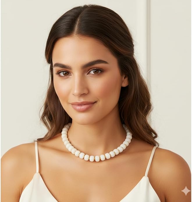 LILIE&WHITE Resin Chunky Beaded Necklace for Women Minimalistic Modern Statement Necklace Jewelry Accessories