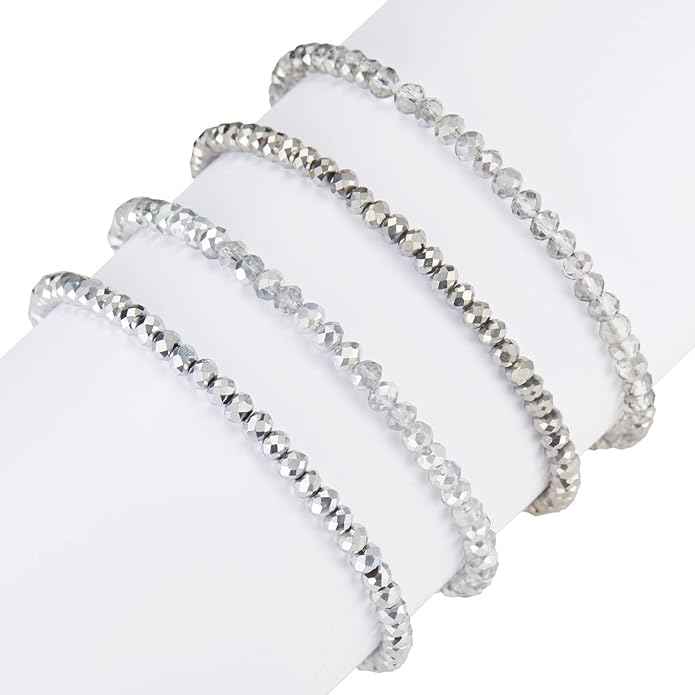 Noessla Beaded Boho Stretch Bracelet Colorful Stackable Crystal Beads Bracelets Trendy Costume Jewelry Mothers Day Gifts for Women