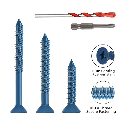 3/16" x 1-1/4" Concrete Screws, Brick or Stucco - Image 3