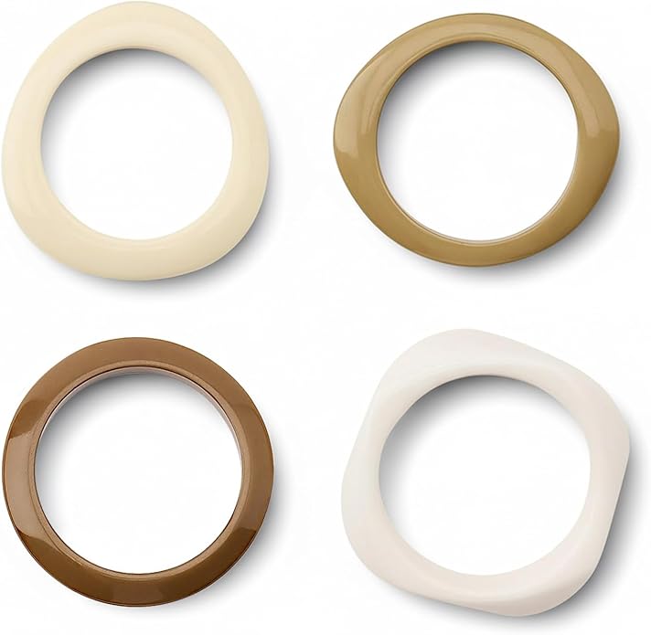 LILIE&WHITE 3 PCS Acrylic Resin Bracelet For Women Trendy Chunky Bangle Bracelets Fashion Colorful Bracelet Jewelry Gift