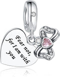 925 Sterling Silver Charms Fit Pandora Charms Bracelet God Has You In His Arms I Have You In My Heart Fit Wife Daughter Mother's Day Christmas Birthday Gift