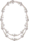 Statement Strand Imitation Pearl Necklace for Women 1980s