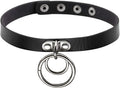 Eigso Vintage Punk Goth Studded Rivet Pu Leather Collar Choker Necklace with Spikes Adjustable