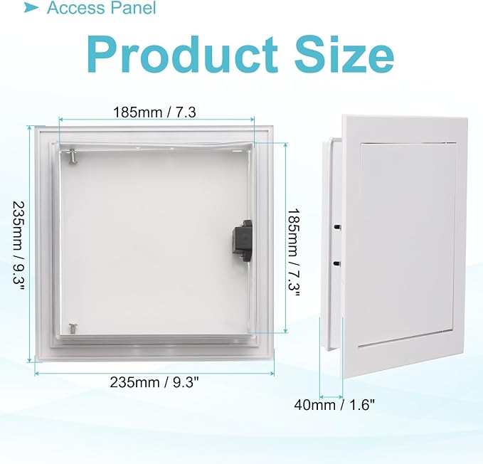 PATIKIL Drywall Access Panel 9x9 Inch, Aluminum Frame Wall Hole Cover Plumbing - Image 2