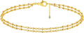 Anklets for Women 14K Gold Silver Plated Ankle Bracelets Trendy Waterproof Boho Anklets Set Adjustable Dainty Cute Diamond Beaded Heart Non Tarnish Summer Beach Jewelry Gift