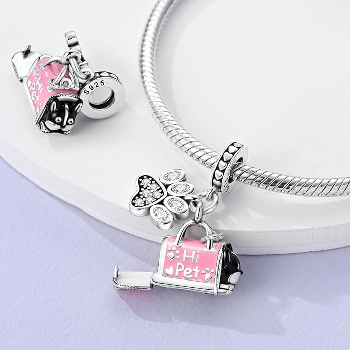 MULA 925 Sterling Silver Charms for Bracelets and Necklaces Family Letters Dangle Pendants Airplane Travel Beads Family Tree Jewelry Charms for Women