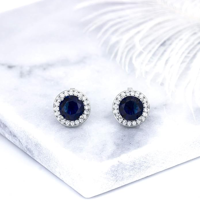 YOQUCOL 8MM Cubic Zirconia Crystal Clip On Stud Earrings Round Non Pierced Earrings for Women
