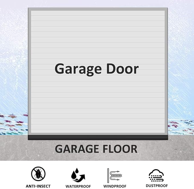 DGSL 20FT Universal Garage Door Threshold Seals Bottom Rubber Replacement | - Image 3