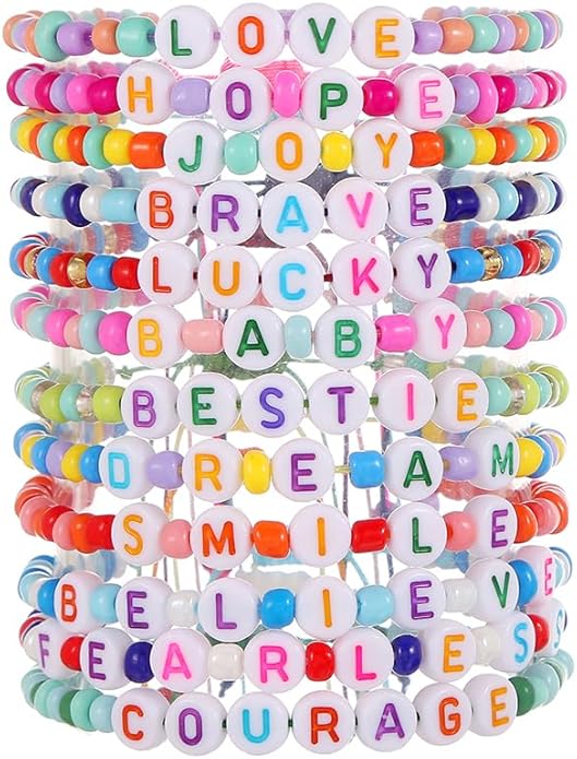 Friendship Bracelets Boho Stackable Bracelets for Women Surfer Heishi Clay Bead Bracelets Stretch Preppy Bracelets Colorful Boho Bracelets for Women