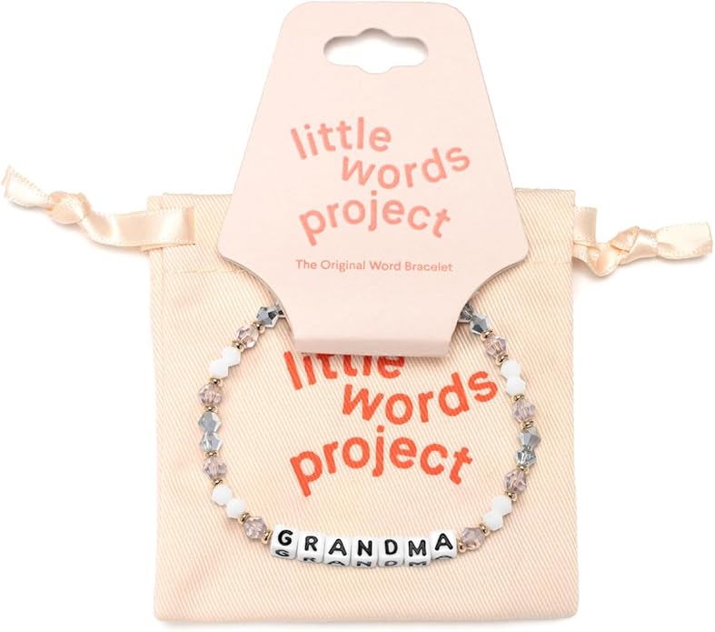 Little Words Project Mother's Day Gifts, The Original Word Bracelet, Made with Colorful Beads and Plated Brass Hardware, Handcrafted Design & Positive Message