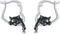 Hypoallergenic Earrings Rabbit Tiger Teddy Koala Puppy Panther Peacock Earrings Sterling Silver Animal Hug Hoop Earrings Jewelry Mothers Day Graduation Birthday Gifts for Women