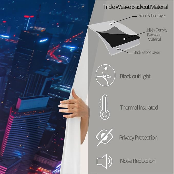 Night View of the Twin Towers Blackout Curtains - Image 5