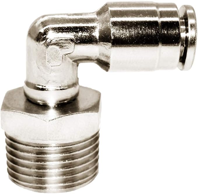 Beduan Brass BPL Push to Connect Air Fittings Elbow 1/4" Tube OD x 1/2" NPT - Image 3