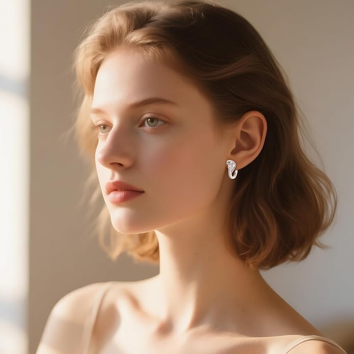 KZX King Cobra Snake Earrings For Women 925 Sterling Silver Cobra Earrings Hoop Snake Hoop Earrings CZ Jewelry Gifts for Wife Mother