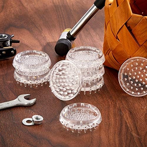 Jetec 8 Pcs Carpet Protectors Furniture Leg Spiked Caster Cups - Image 6