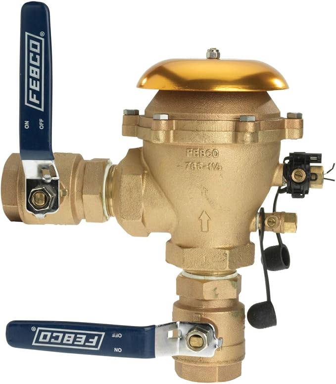 Febco 765 Series 1-1/4" Bronze Pressure Vacuum Breaker Backflow Preventer - Image 2