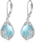 POPLYKE Celtic Filigree Teardrop Drop Dangle Earrings Sterling Silver Leverback Earrings Jewelry for Women