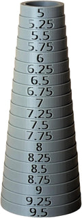 Bracelet Sizer Mandrel Round Quarter Sizes (Grey)