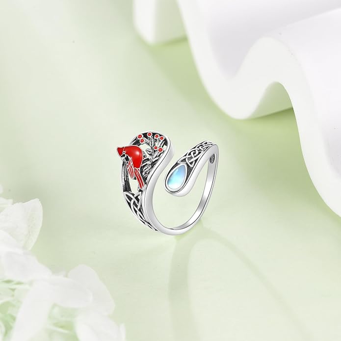 Animal Spoon Ring 925 Sterling Silver Adjustable Animal Spoon Ring Jewelry Gifts for Women Men