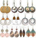 10 Pairs Vintage Dangle Earrings for Women Boho Jewelry Set Sunflower Geometric Teardrop Earring Christmas Gifts