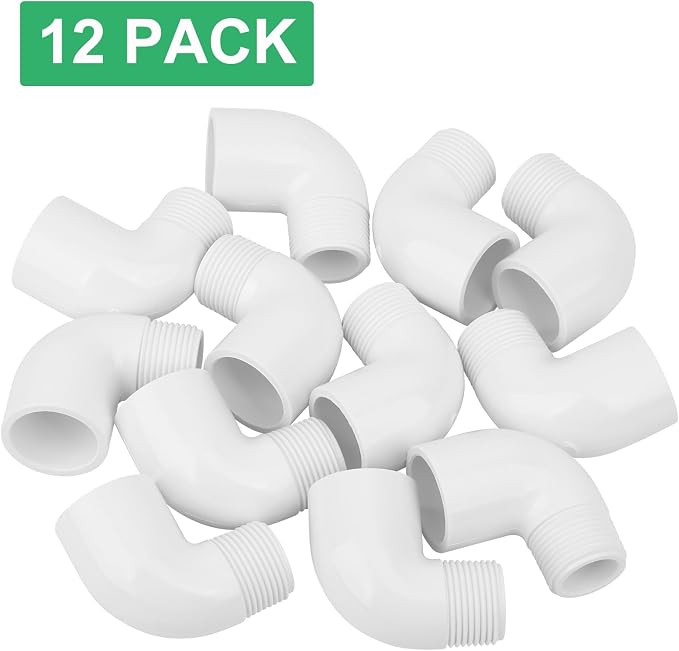 12Pack 3/4" Slip x Male Thread 90 Degree PVC Elbow Pipe Fittings, Furniture - Image 6