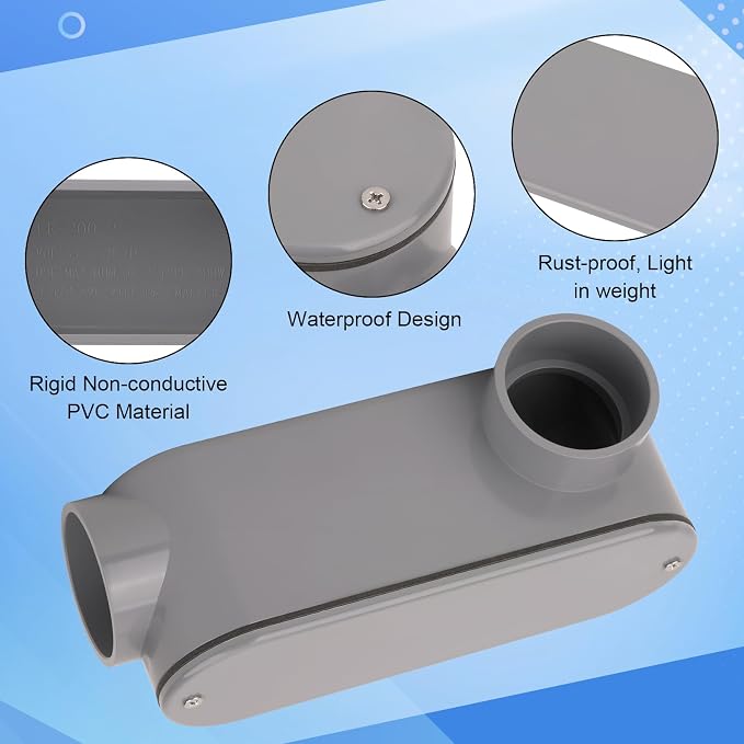 2 Inch Rigid PVC Conduit Body Type LR, Slip x Slip PVC Conduit Bodies LR Type - Image 4