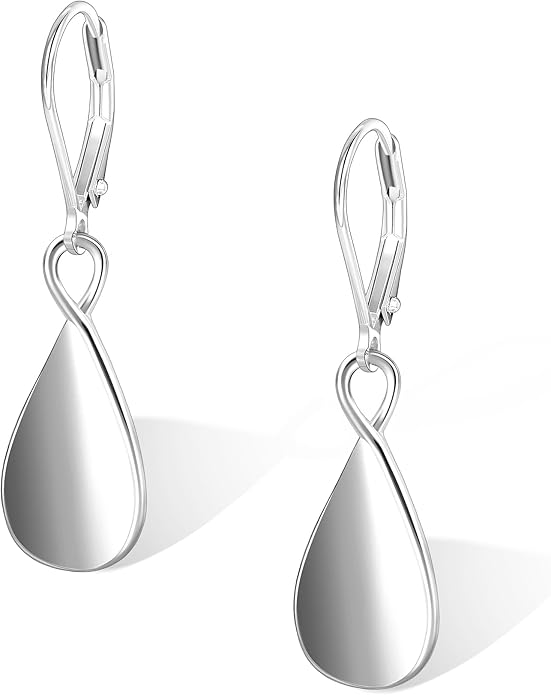 925 Sterling Silver Teardrop Dangle Earrings for Women Leverback Drop Dangle Earrings Jewelry Hypoallergenic Sterling Silver Teardrop Earring for Women Gifts