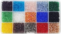 INSPIRELLE Approx 2400pcs 4mm Transparent Multicolor Bicone Beads for Jewelry Bracelet Making Bulk Faceted Crystal Glass Briolette Beads